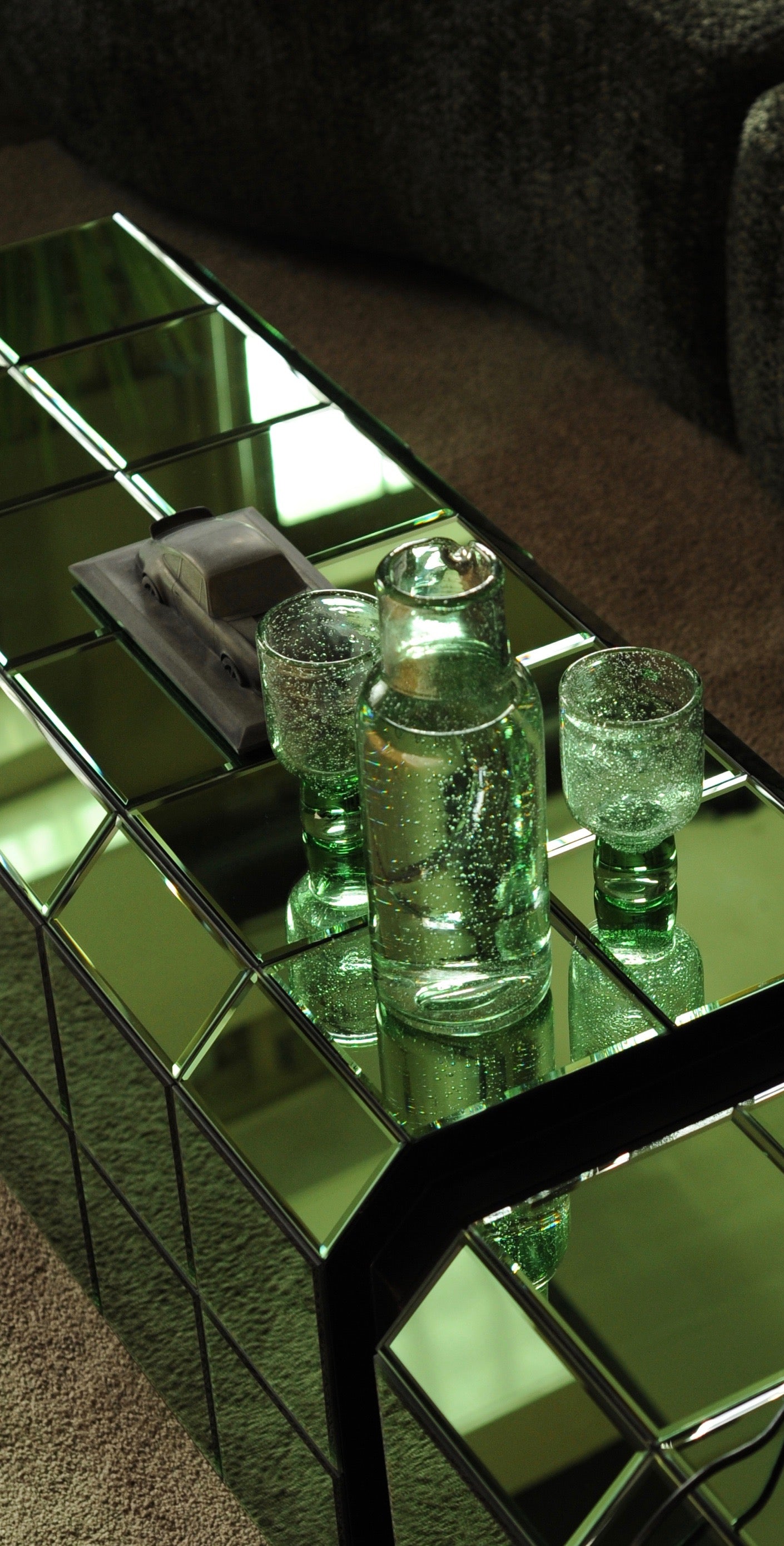 STÈLE - white wine glass - glass - DIA 7,2 x H 12 cm - light green