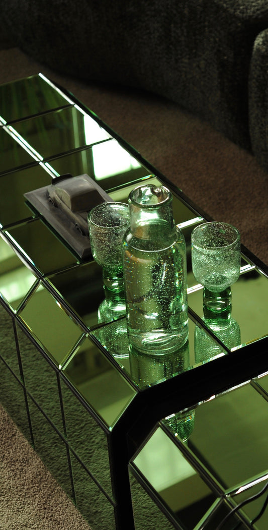 STÈLE - white wine glass - glass - DIA 7,2 x H 12 cm - light green