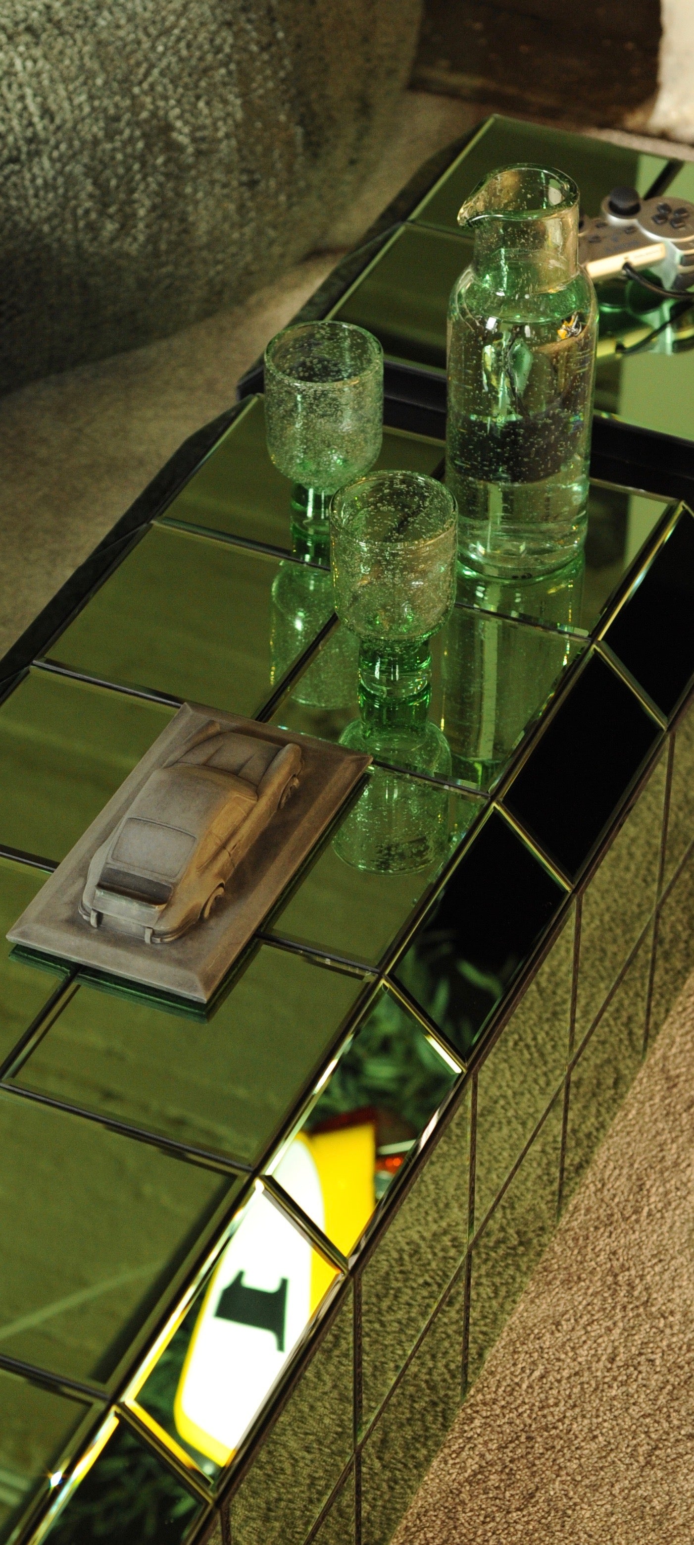 STÈLE - white wine glass - glass - DIA 7,2 x H 12 cm - light green